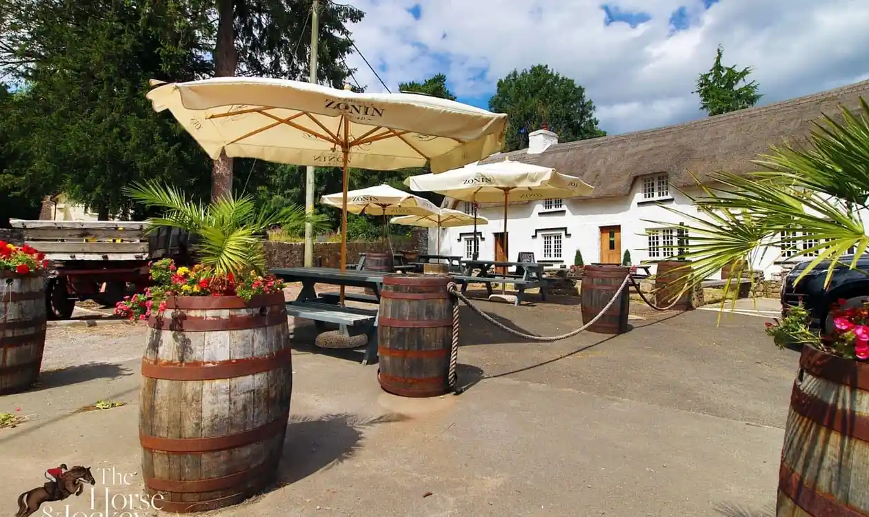 The Horse and Jockey pub and garden on Usk Road, Pontypool